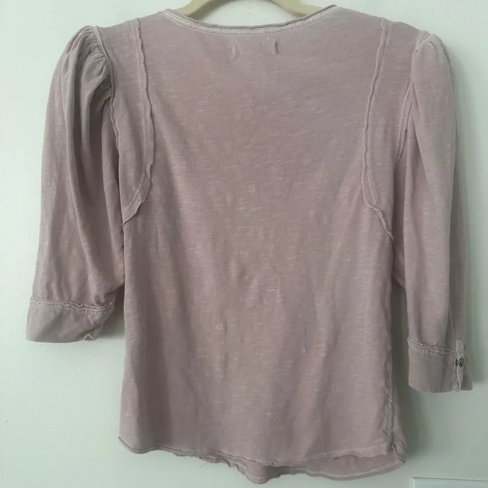 Free People WTF Snow Drop Henley S (Rose)